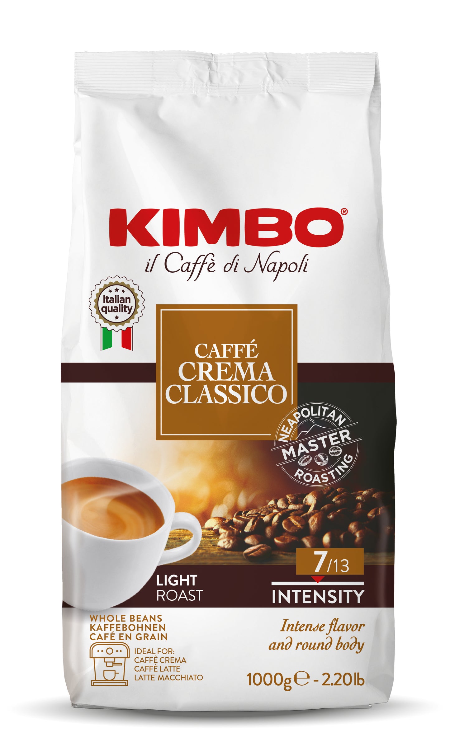 Kimbo - Caffé Crema Classico ganze Bohnen 1kg