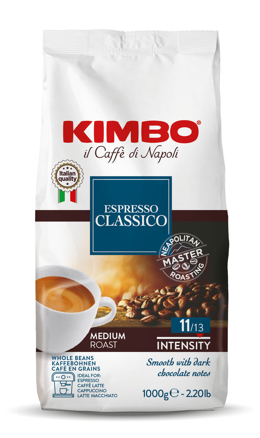 Kimbo Espresso Classico – Ganze Kaffeebohnen, 1 kg